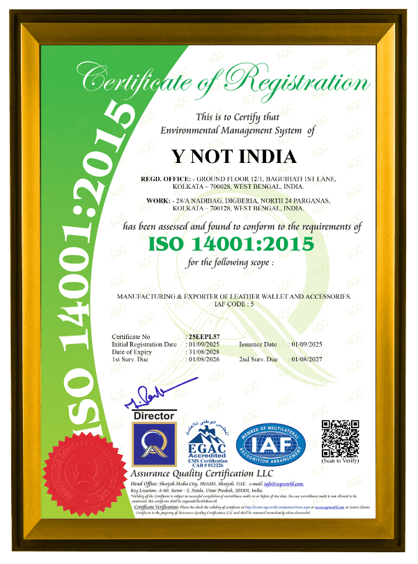 ISO certificate