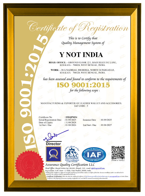 ISO certificate